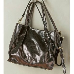 Anthropologie Free People Tassled Leather Tote